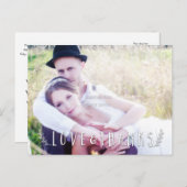 Love & Overlay感謝していの写真結婚ポストカード ポストカード (正面/裏面)