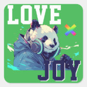 LOVE × PANDA - Custom スクエアシール (正面)