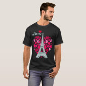 Love Paris Heart Eiffel Tower Souvenir France Fren Tシャツ (正面フル)