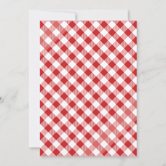 Love & Pasta Heart Engagement  Invitation 招待状 (裏面)