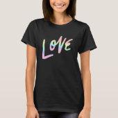 Love Pastel Rainbow Love Cool Tシャツ (正面)