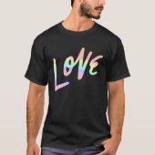 Love Pastel Rainbow Love Cool Tシャツ (正面)