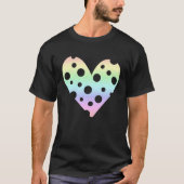 Love Pastel Rainbow Love Heart Tシャツ (正面)