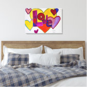 Love Patchworkハート絵画のキャンバス印刷 キャンバスプリント (インサイチュ (寝室))