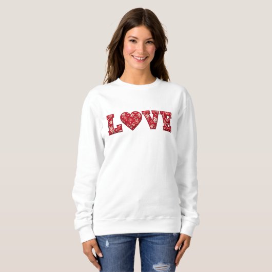 LOVE Patchwork Sweatshirt スウェットシャツ (正面フル)