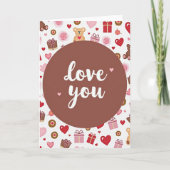 Love Pattern Heartfelt Card カード (正面)