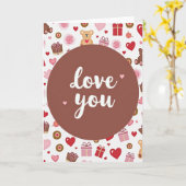 Love Pattern Heartfelt Card カード (黄色い花)