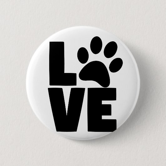 Love Paw (背景色を選択)カスタム 缶バッジ (正面)