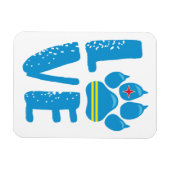 LOVE PAW (Blue letters) – マグネット (横)