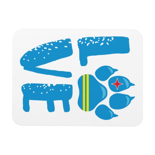 LOVE PAW (Blue letters) – マグネット (横)