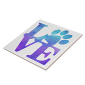 Love Paw Print – ギフトfor愛犬家 タイル (側面)