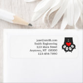 Love Paw Print – 背景色の選択 ラベル (インサイチュ)