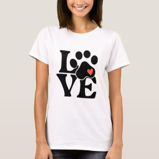 Love Paw Print Pet Lover Gift Tシャツ