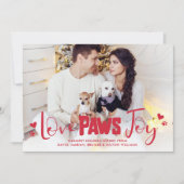 Love Paws Joy - Pets Christmas Photo シーズンカード (正面)