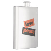Love Peaceの鮮やかで大胆かつシンプルな都会的なデザイン フラスク (右)