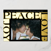 LOVE PEACE モダン JOY 1枚のフォトオニックス枠 箔シーズンカード (正面)