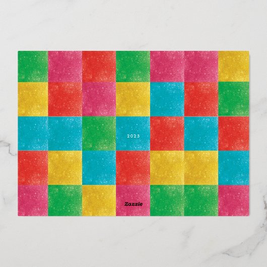 LOVE PEACE モダン JOY 1枚のフォトオニックス枠 箔シーズンカード (裏面)