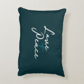 Love & Peace Accent Pillow アクセントクッション (裏面(縦))