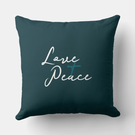 Love & Peace Accent Pillow クッション (裏面)