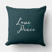Love & Peace Accent Pillow クッション (正面)