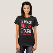 LOVE PEACE CURE ATRIAL FIBRILLATION AWARENESS Tシャツ (正面フル)