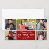 Love, Peace, Hope Photo Christmas Card (RED) シーズンカード (正面/裏面)