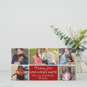 Love, Peace, Hope Photo Christmas Card (RED) シーズンカード (スタンド正面)