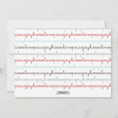 Love Peace Joyキス第1回クリスマスフォト シーズンカード (裏面)