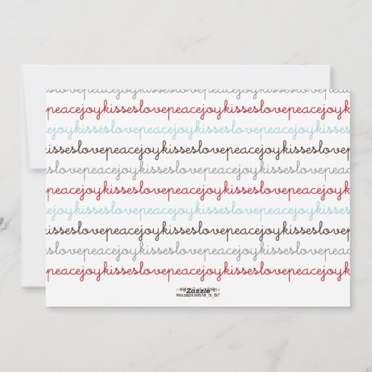 Love Peace Joyキス第1回クリスマスフォト シーズンカード (裏面)