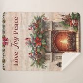 Love, Peace, Joy: Cozy Sherpa Blanket シェルパブランケット (正面(横))