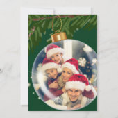 Love Peace Joy QR フォト グリーン クリスマス パーティー 招待状 (裏面)