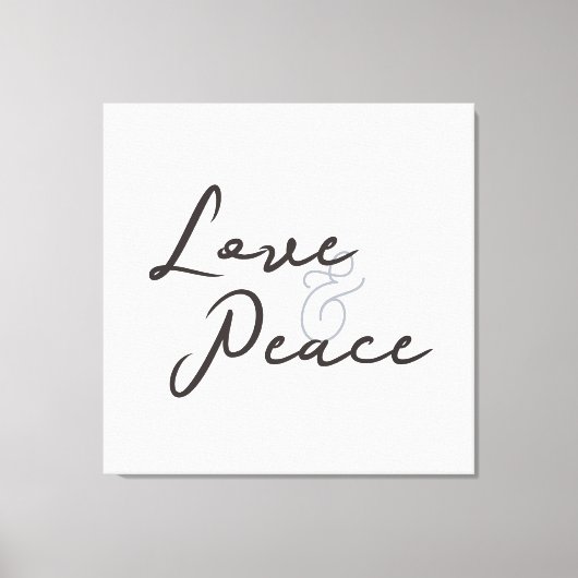 Love & Peace Stretched Canvas Print キャンバスプリント (正面)