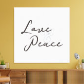 Love & Peace Stretched Canvas Print キャンバスプリント (インサイチュ (リビング))