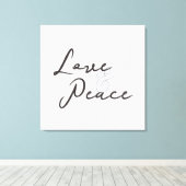 Love & Peace Stretched Canvas Print キャンバスプリント (インサイチュ (ウッドフロア))