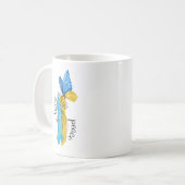 Love, Peace Ukraine コーヒーマグカップ (正面左)