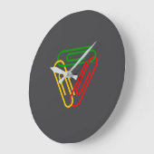 Love - Peace - Unity ラージ壁時計 (傾斜)