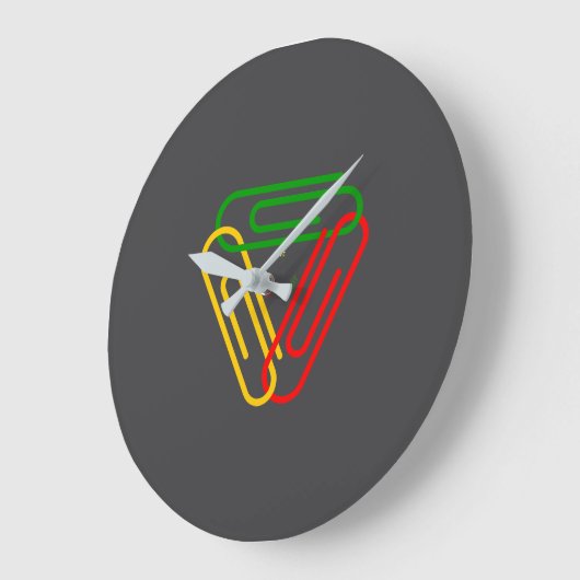 Love - Peace - Unity ラージ壁時計 (傾斜)