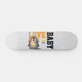 LOVE × PENGUIN - Custom スケートボード (横)