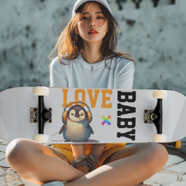 LOVE × PENGUIN - Custom スケートボード