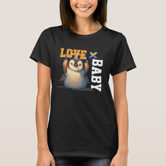 LOVE × PENGUIN - Custom  Tシャツ (正面)