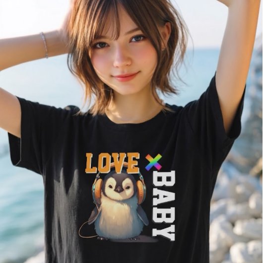LOVE × PENGUIN - Custom  Tシャツ