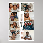 LOVE Personalized 8 photo collage ポスター (正面)