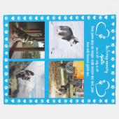 Love Photoの足跡 フリースブランケット (正面(横))