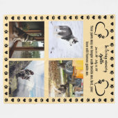 Love Photoの足跡 フリースブランケット (正面(横))