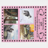 Love Photoの足跡 フリースブランケット (正面(横))