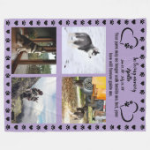 Love Photoの足跡 フリースブランケット (正面(横))