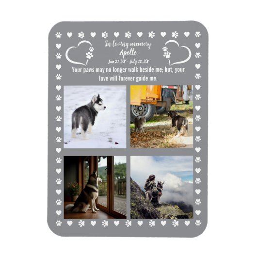 Love Photoの足跡 マグネット (縦)