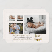 Love Photo Birthの発表を歓迎 招待状 (正面/裏面)