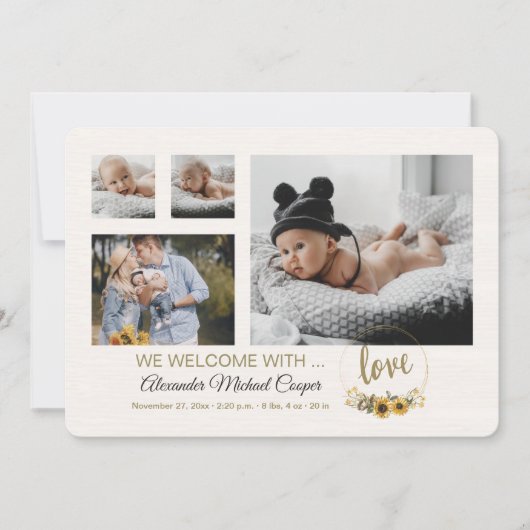 Love Photo Birthの発表を歓迎 招待状 (正面)