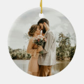 LOVE Photo Collage Christmas セラミックオーナメント (裏面)